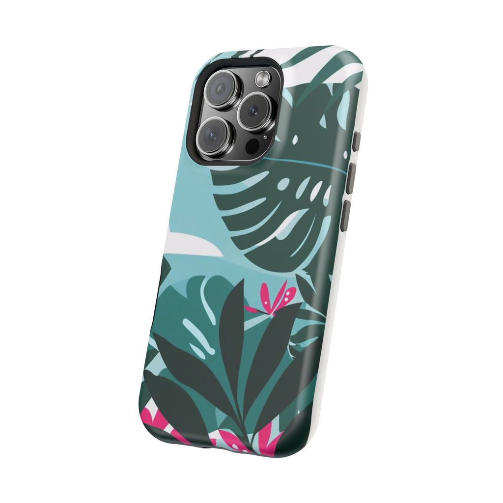 Tropical Monstera Leaves Phone Case | Magnetic Impact-Resistant Case