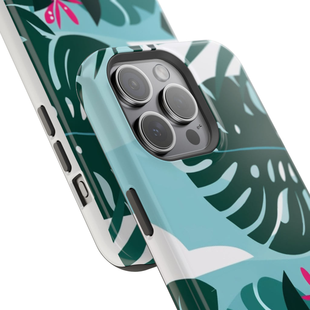 Tropical Monstera Leaves Phone Case | Magnetic Impact-Resistant Case