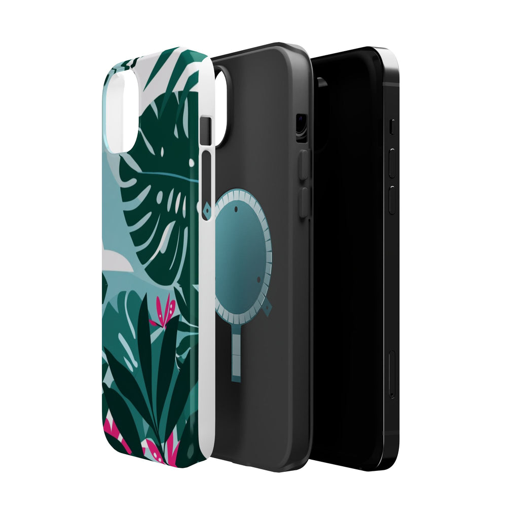 Tropical Monstera Leaves Phone Case | Magnetic Impact-Resistant Case