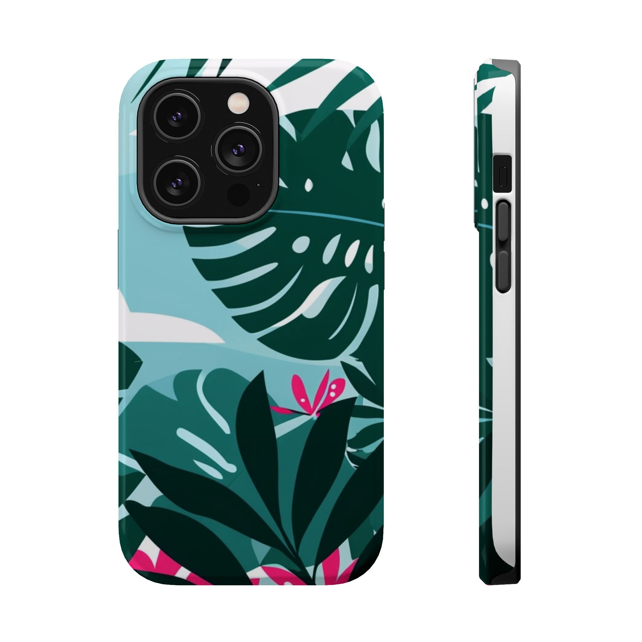 Tropical Monstera Leaves Phone Case | Magnetic Impact-Resistant Case