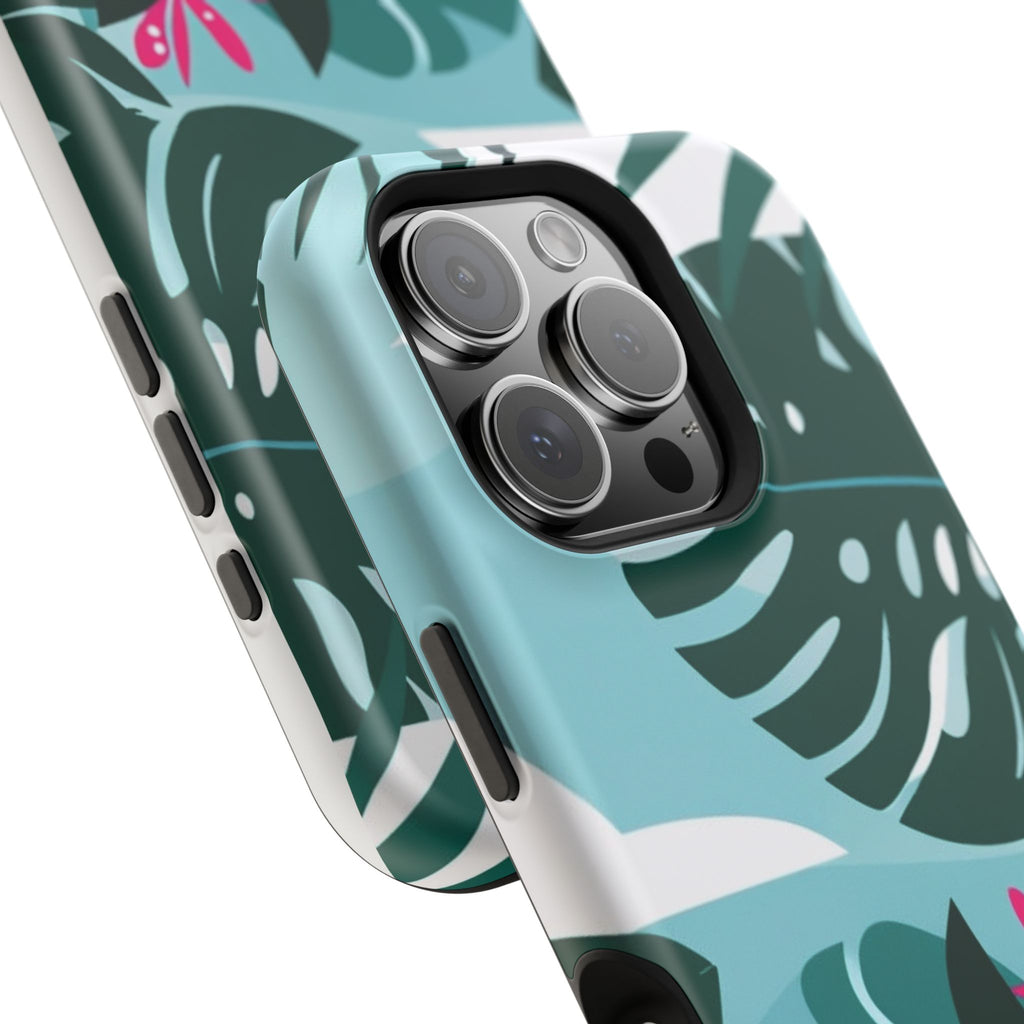 Tropical Monstera Leaves Phone Case | Magnetic Impact-Resistant Case