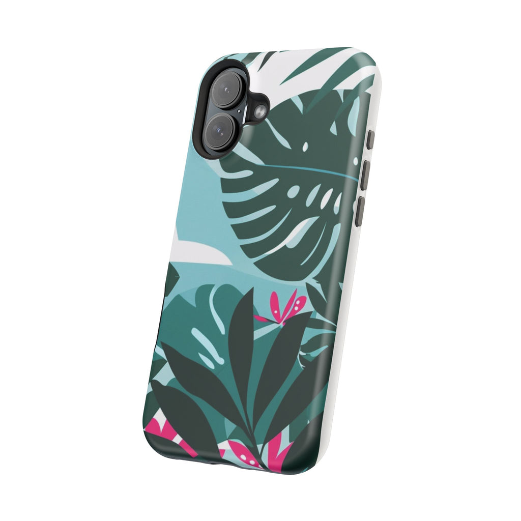Tropical Monstera Leaves Phone Case | Magnetic Impact-Resistant Case
