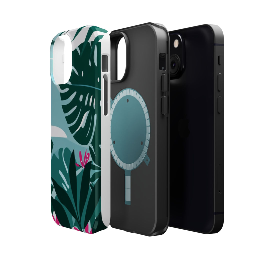 Tropical Monstera Leaves Phone Case | Magnetic Impact-Resistant Case