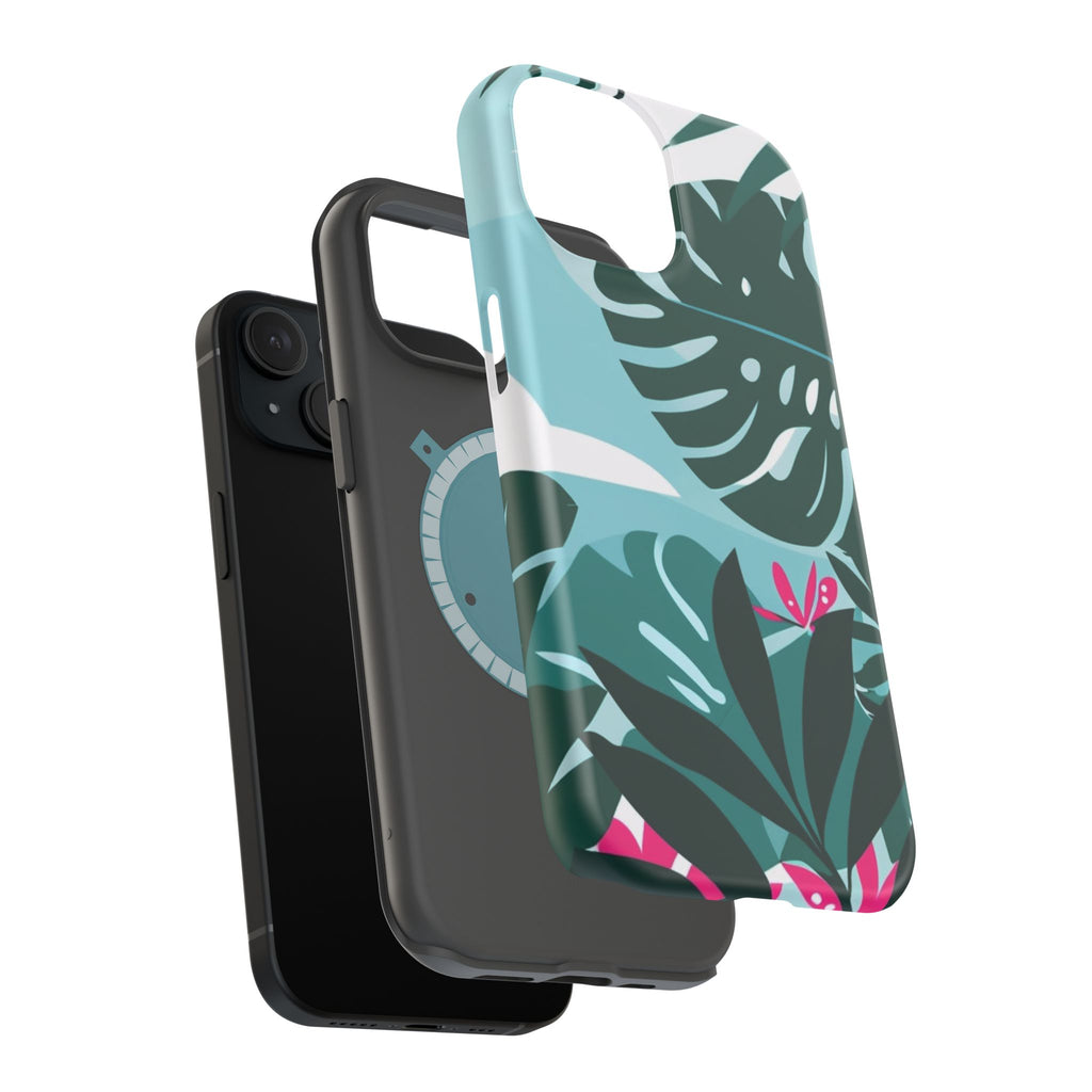 Tropical Monstera Leaves Phone Case | Magnetic Impact-Resistant Case