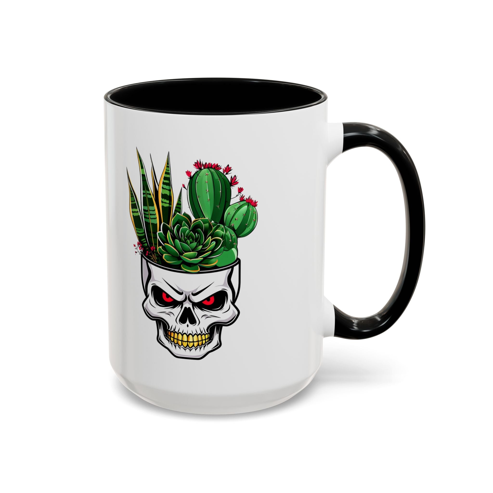 Skull Planter Succulent Cactus Mug | Accent Coffee Mug 11oz 15oz