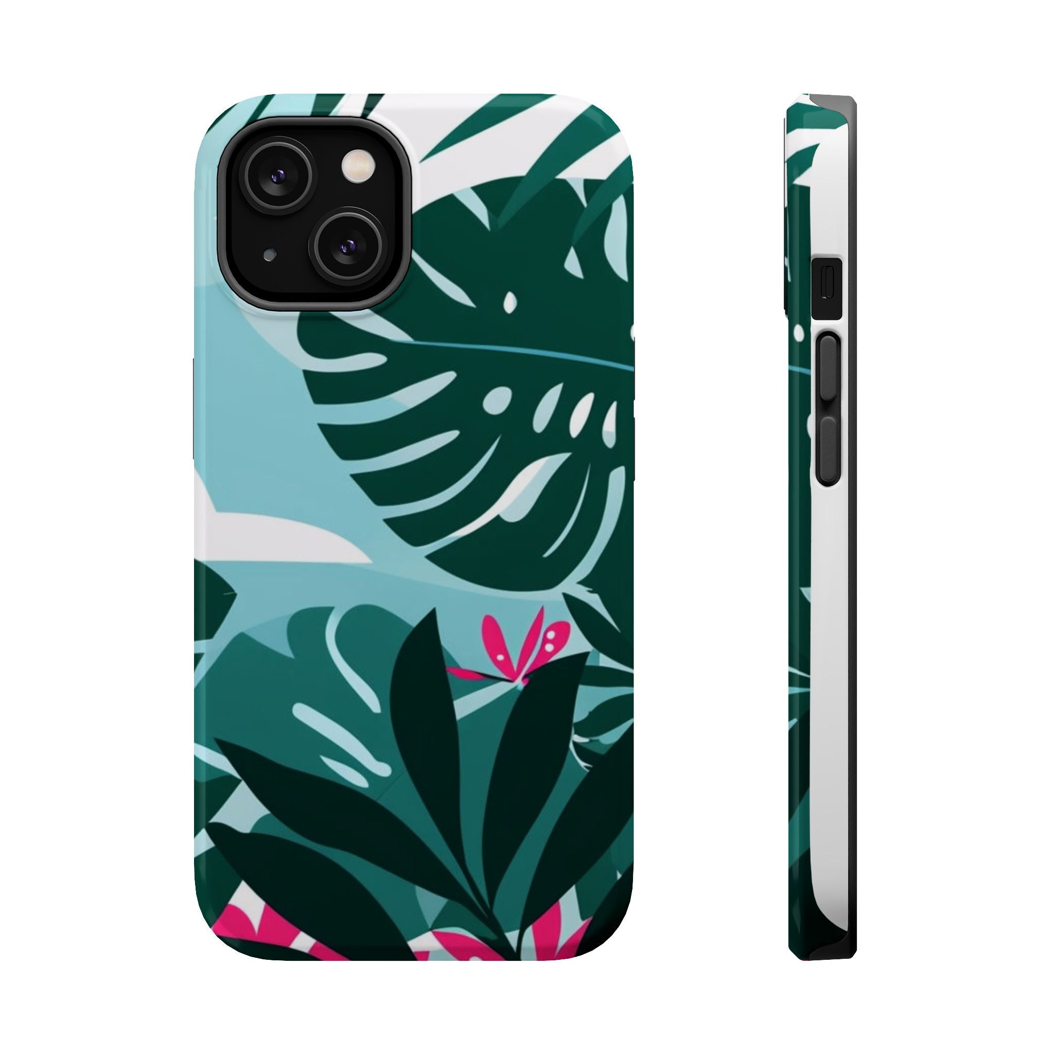 Tropical Monstera Leaves Phone Case | Magnetic Impact-Resistant Case
