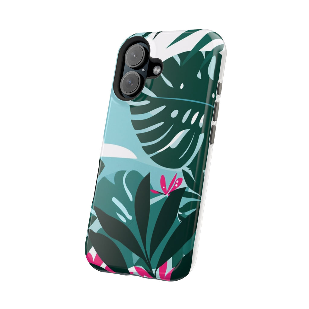 Tropical Monstera Leaves Phone Case | Magnetic Impact-Resistant Case