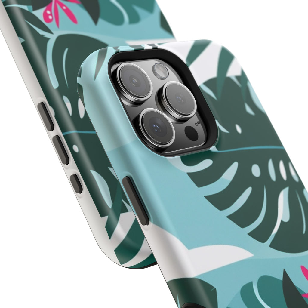 Tropical Monstera Leaves Phone Case | Magnetic Impact-Resistant Case
