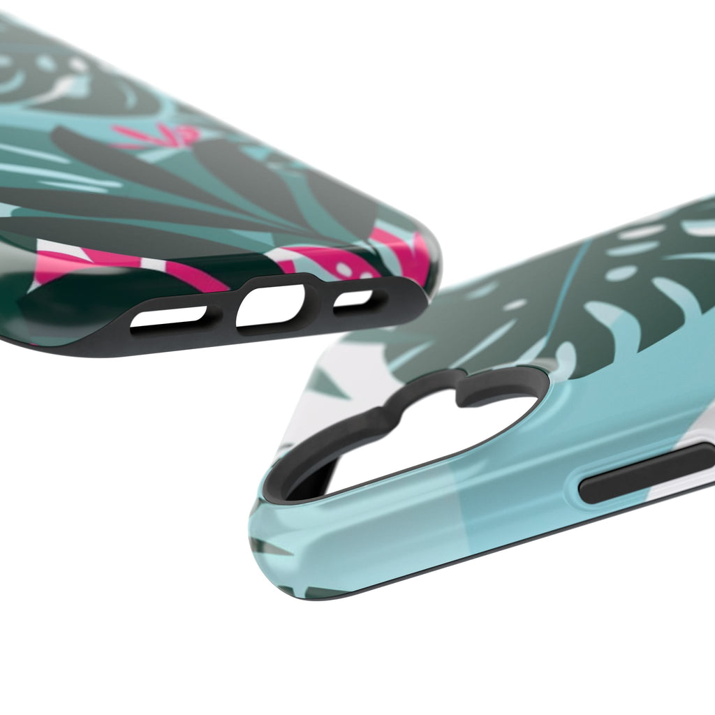 Tropical Monstera Leaves Phone Case | Magnetic Impact-Resistant Case