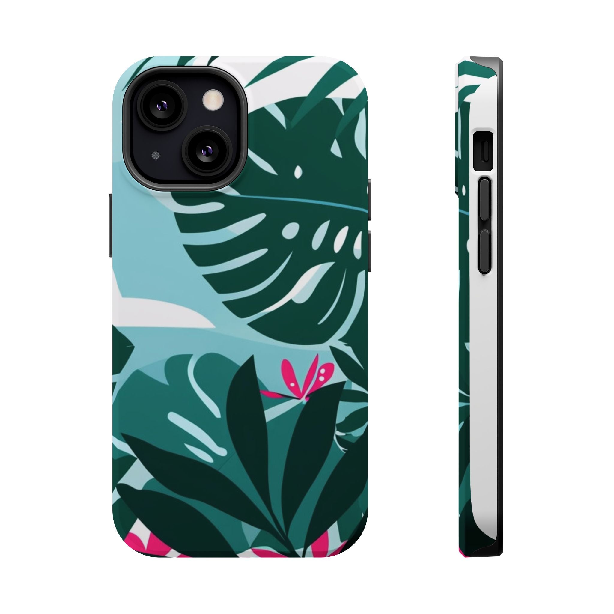 Tropical Monstera Leaves Phone Case | Magnetic Impact-Resistant Case