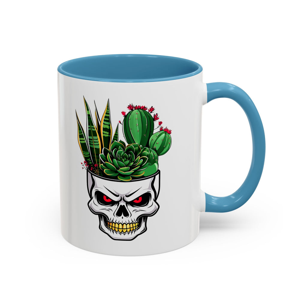 Skull Planter Succulent Cactus Mug | Accent Coffee Mug 11oz 15oz