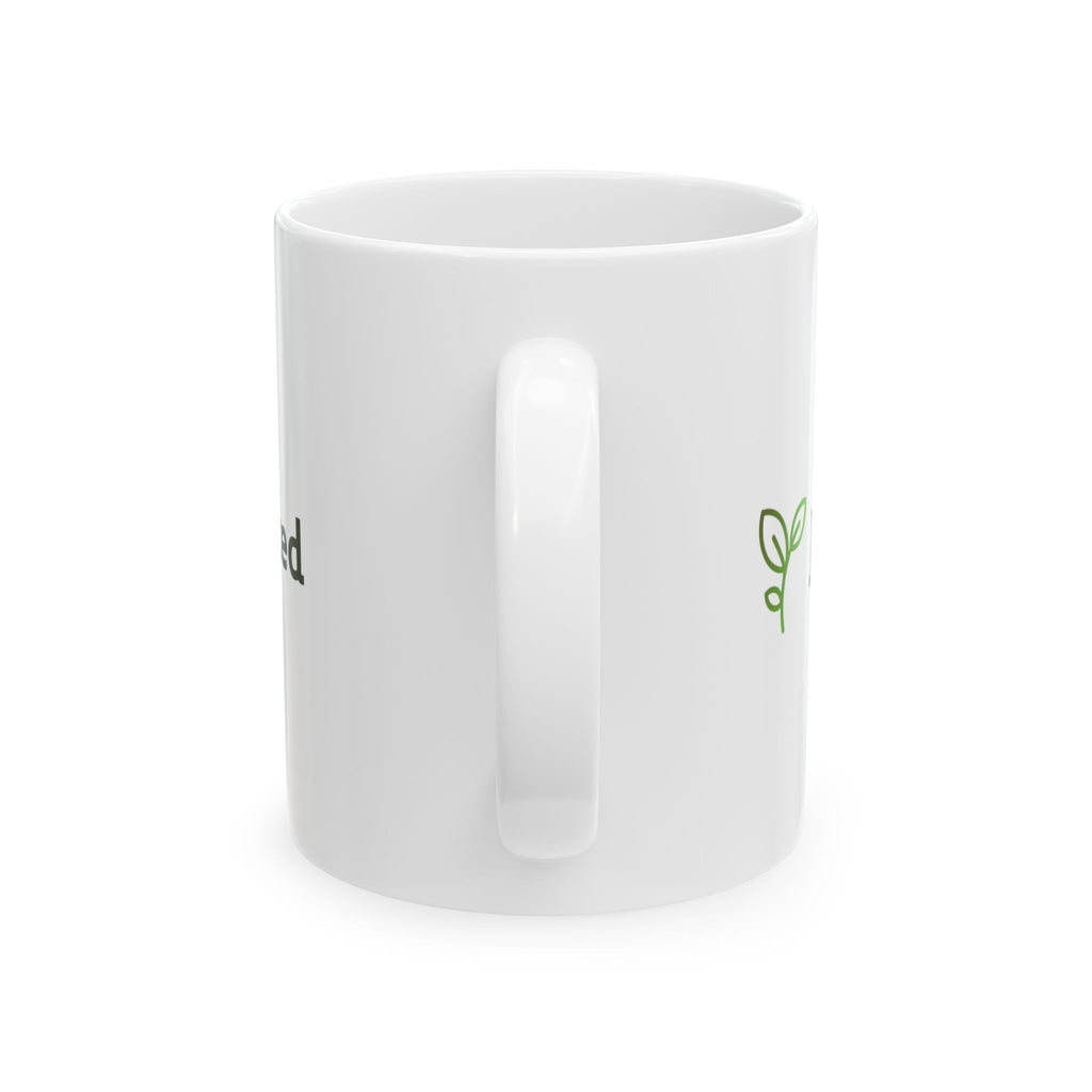 JPlanted Logo Mug | Ceramic Coffee Cup | Green Gardening Design