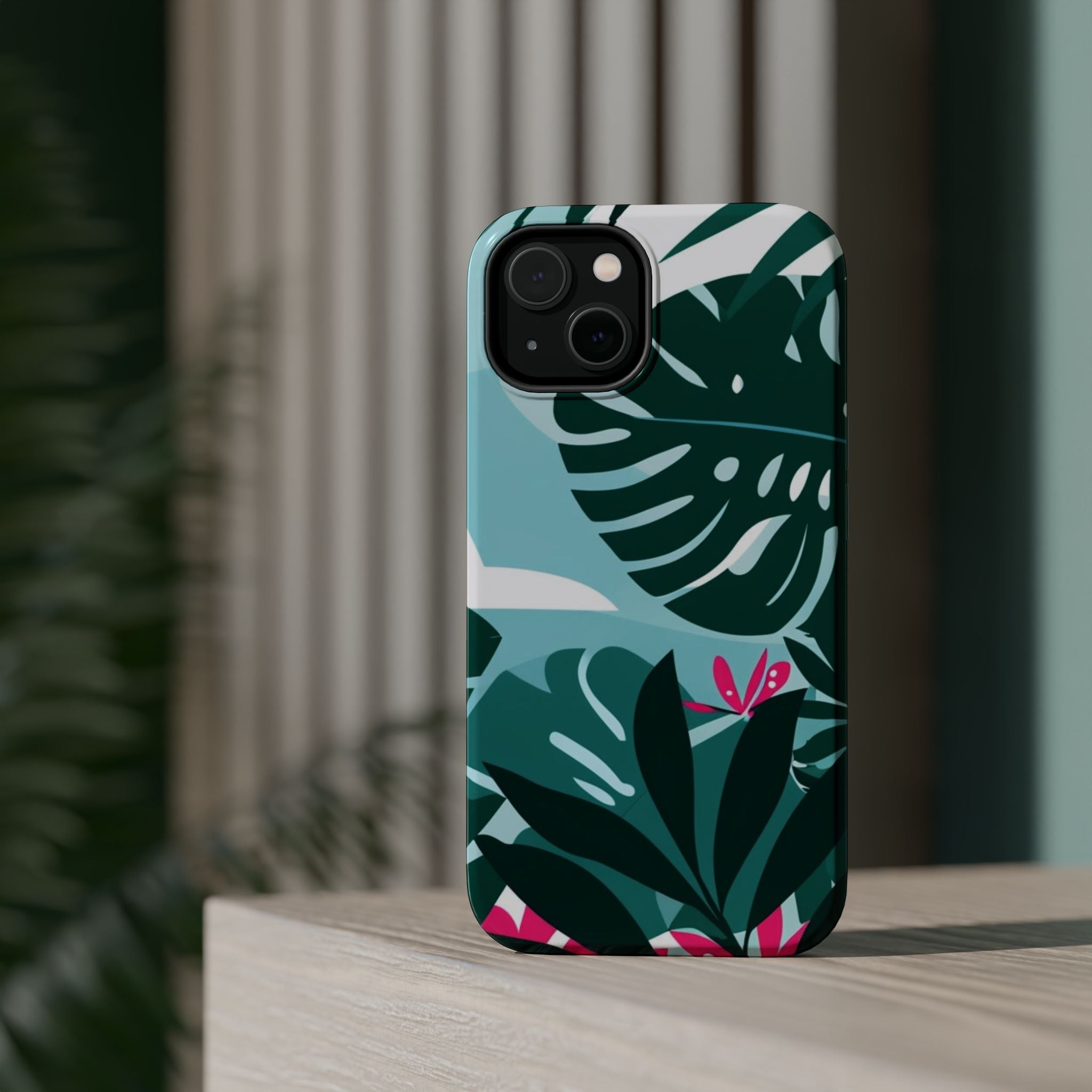 Tropical Monstera Leaves Phone Case | Magnetic Impact-Resistant Case