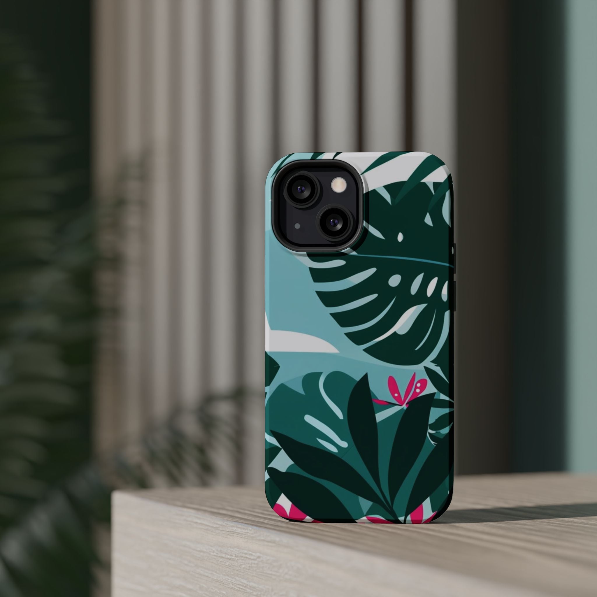 Tropical Monstera Leaves Phone Case | Magnetic Impact-Resistant Case