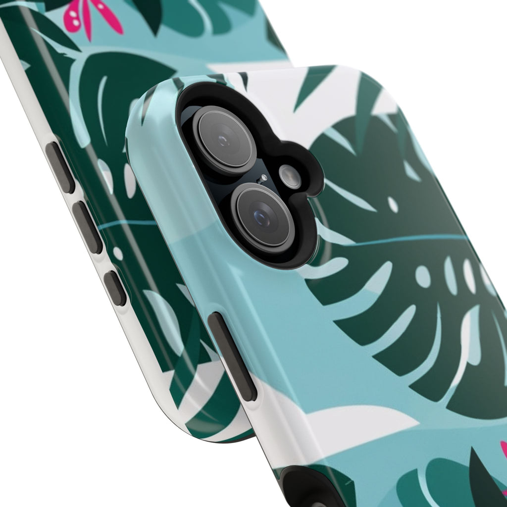 Tropical Monstera Leaves Phone Case | Magnetic Impact-Resistant Case