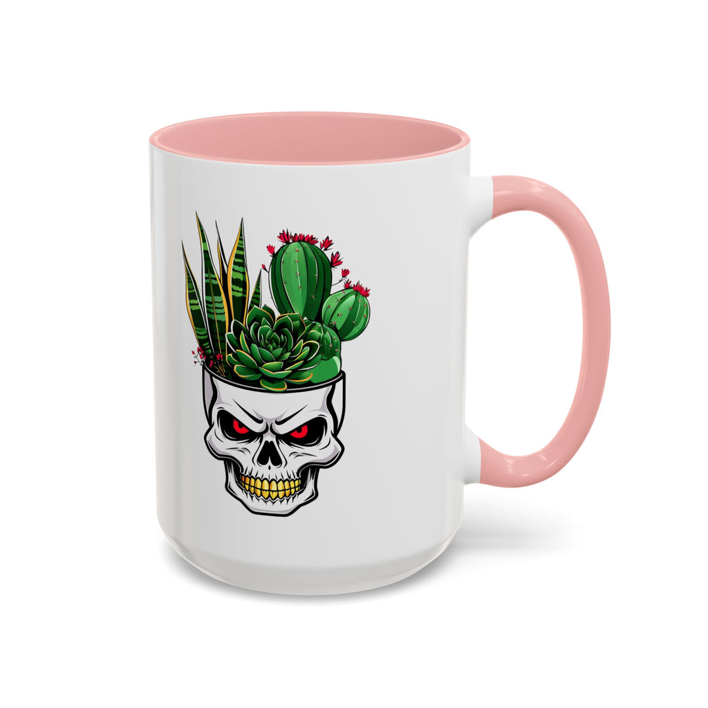 Skull Planter Succulent Cactus Mug | Accent Coffee Mug 11oz 15oz