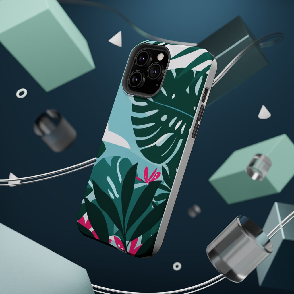 Tropical Monstera Leaves Phone Case | Magnetic Impact-Resistant Case