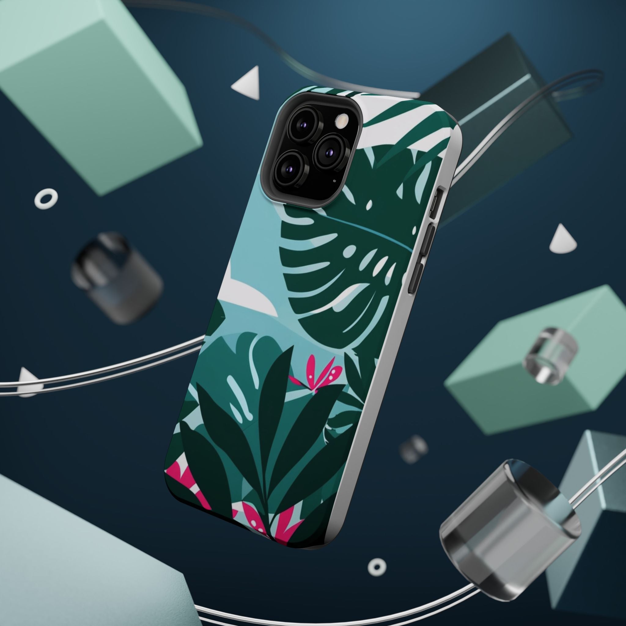 Tropical Monstera Leaves Phone Case | Magnetic Impact-Resistant Case