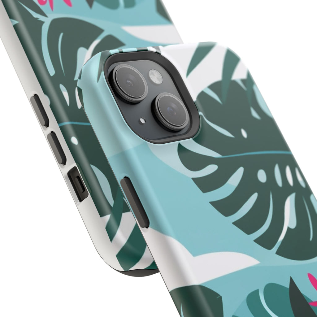 Tropical Monstera Leaves Phone Case | Magnetic Impact-Resistant Case