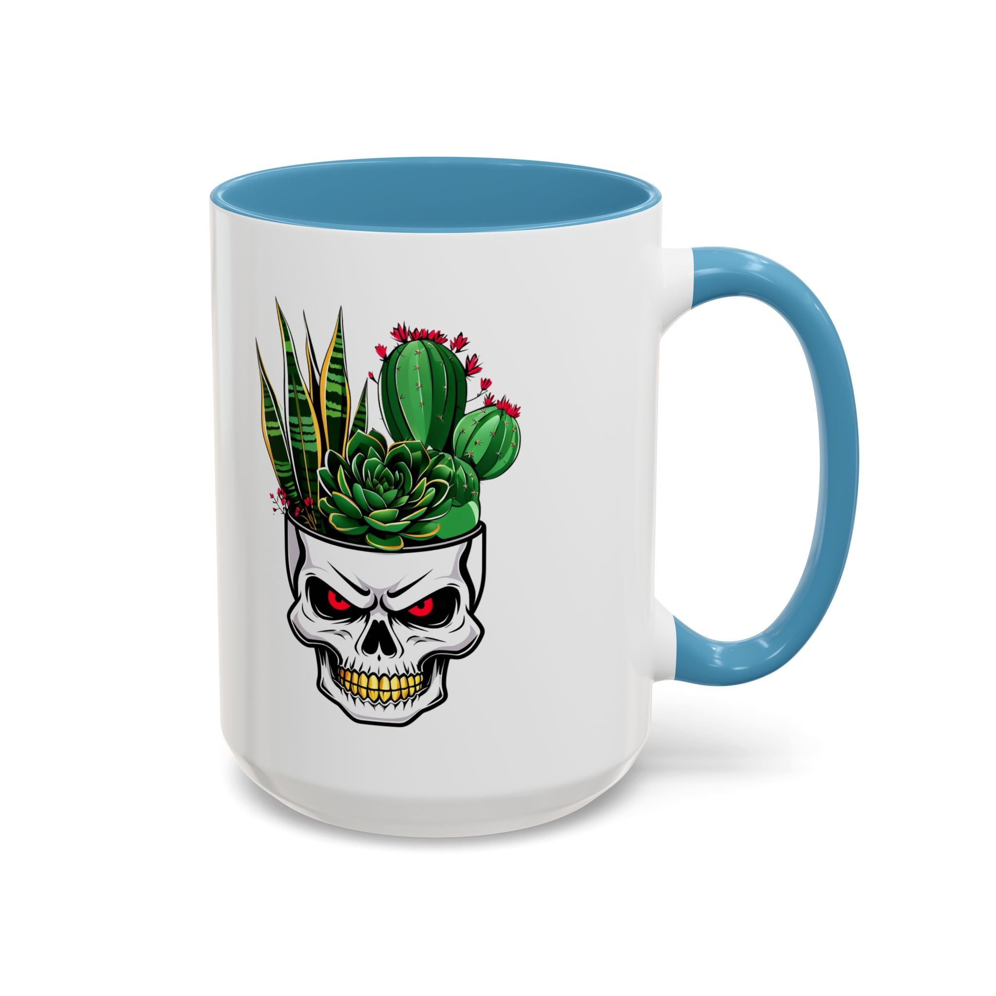 Skull Planter Succulent Cactus Mug | Accent Coffee Mug 11oz 15oz