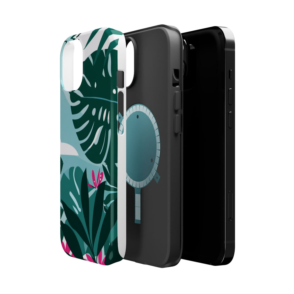 Tropical Monstera Leaves Phone Case | Magnetic Impact-Resistant Case