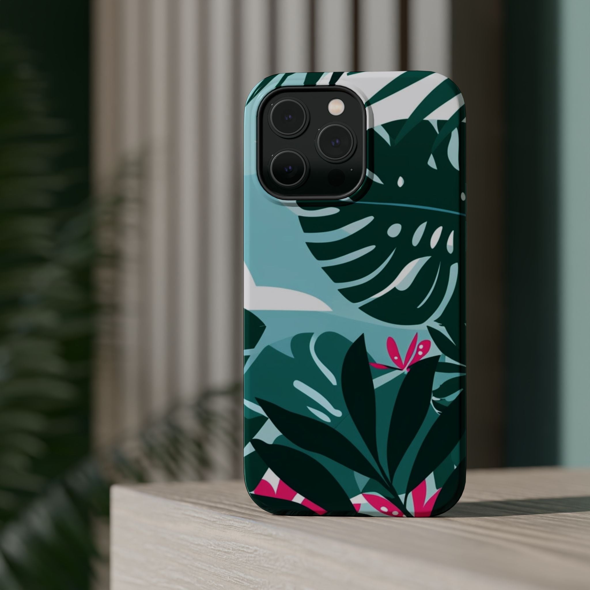 Tropical Monstera Leaves Phone Case | Magnetic Impact-Resistant Case