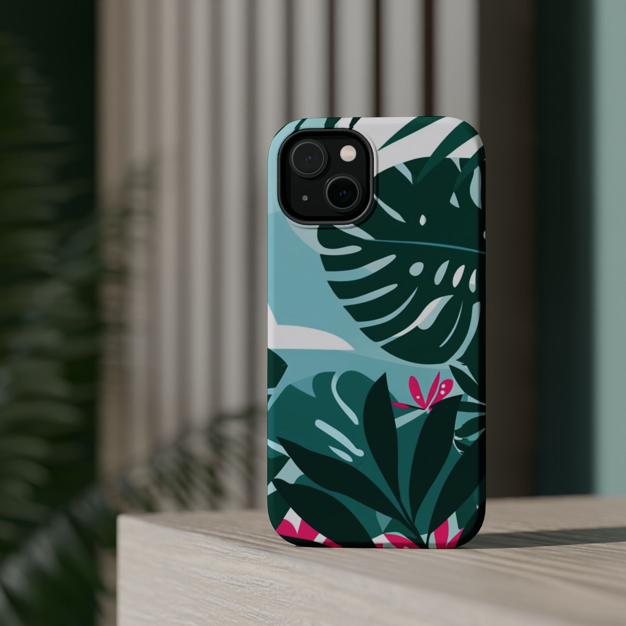 Tropical Monstera Leaves Phone Case | Magnetic Impact-Resistant Case