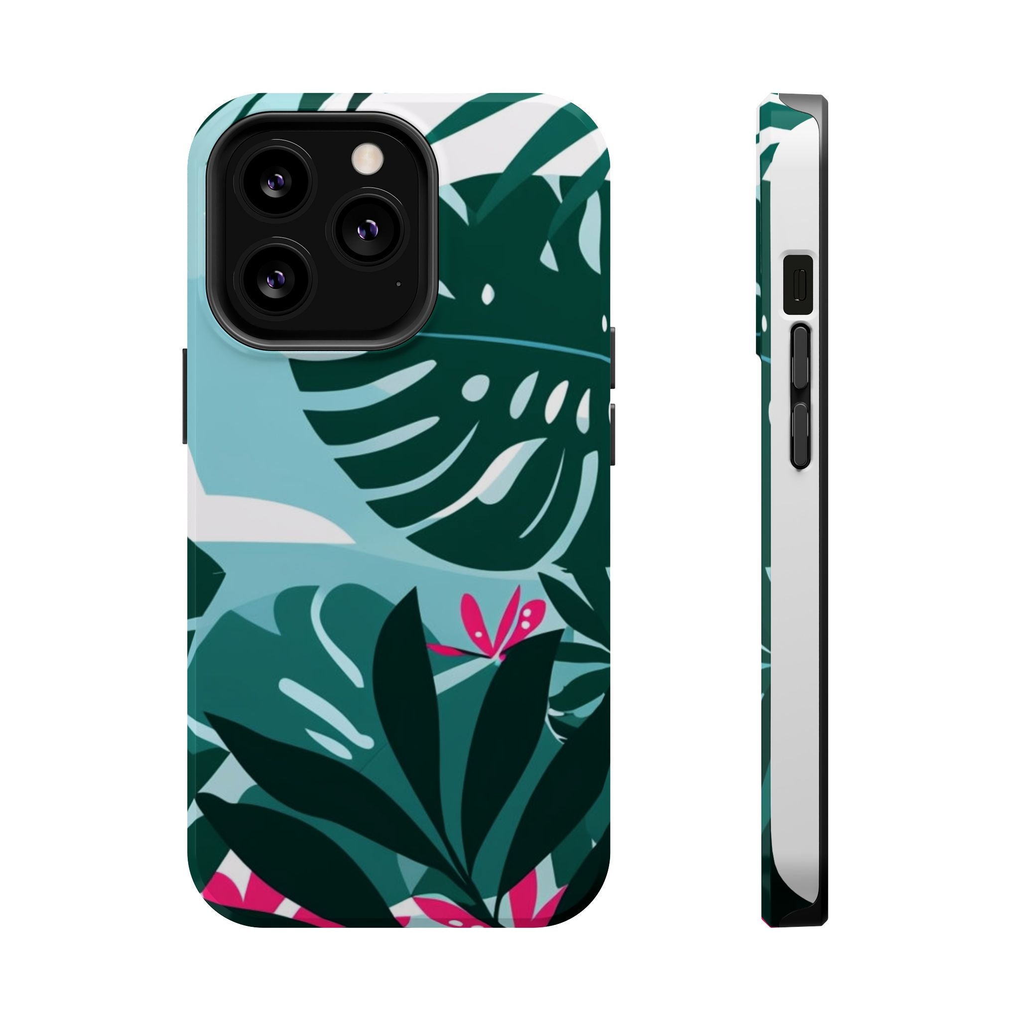 Tropical Monstera Leaves Phone Case | Magnetic Impact-Resistant Case