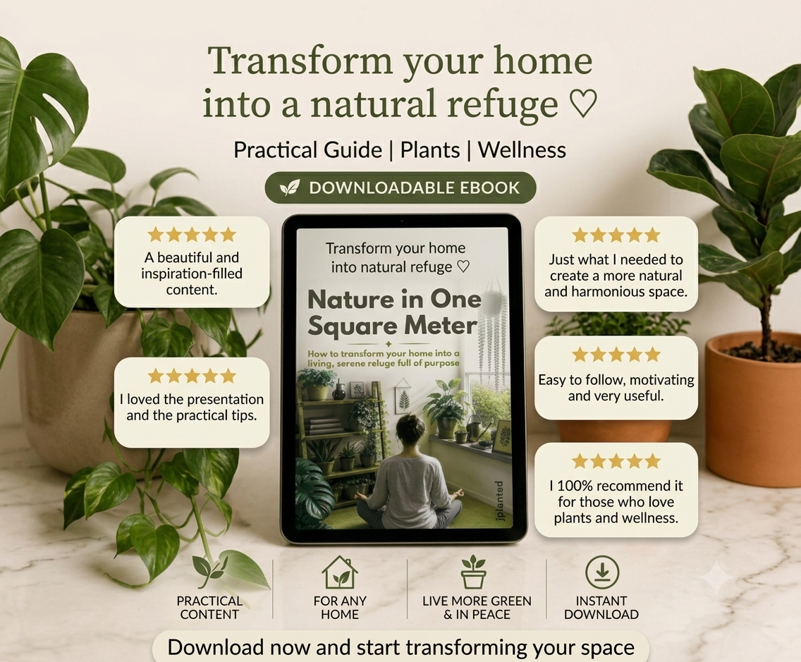 Nature in One Square Meter eBook | Indoor Plant Guide & Wellness Workbook | Calm Mindful Living Journal Printable | Houseplant Care PDF
