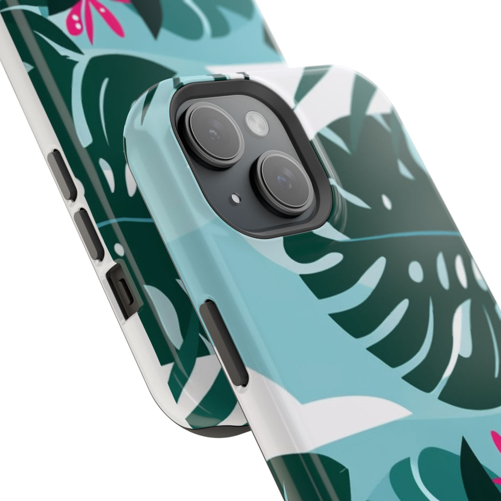 Tropical Monstera Leaves Phone Case | Magnetic Impact-Resistant Case