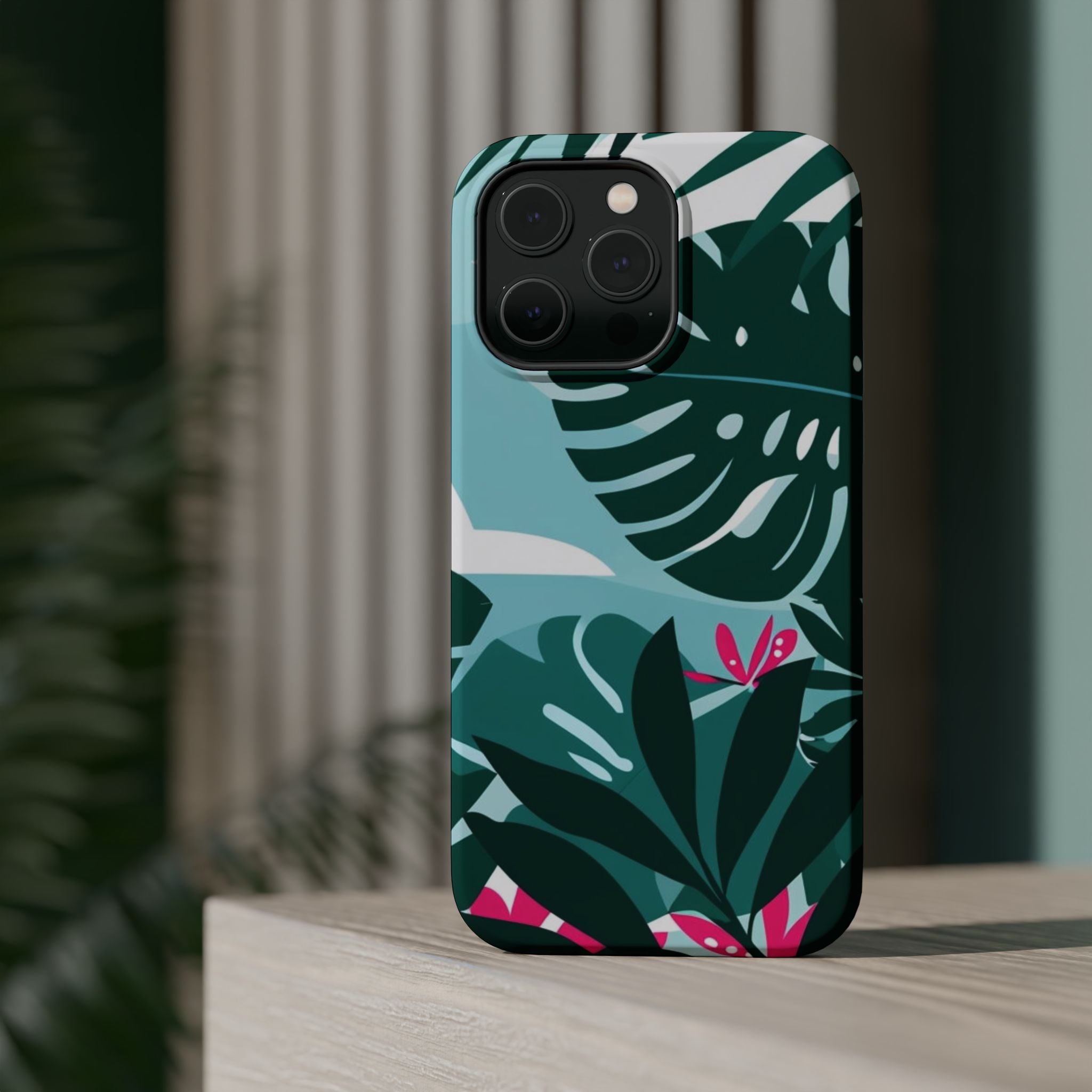 Tropical Monstera Leaves Phone Case | Magnetic Impact-Resistant Case