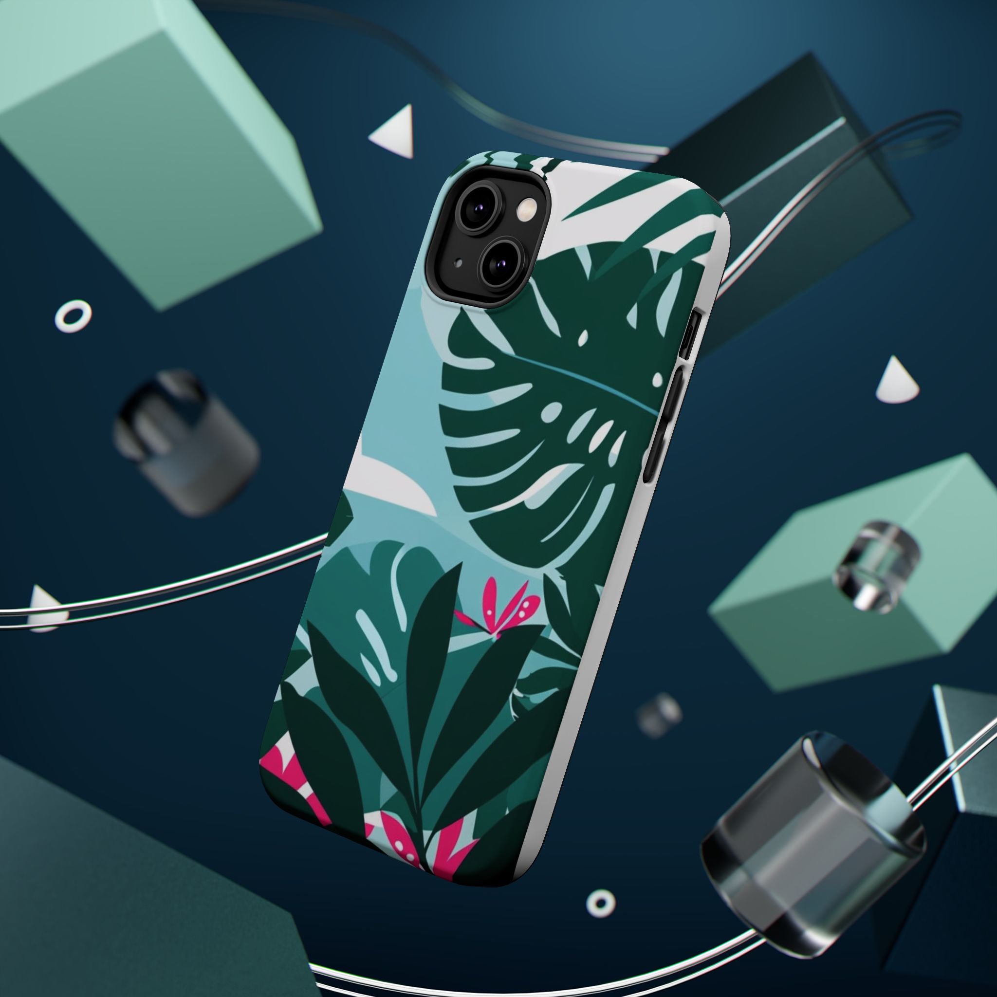 Tropical Monstera Leaves Phone Case | Magnetic Impact-Resistant Case