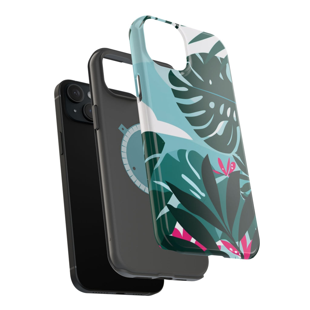 Tropical Monstera Leaves Phone Case | Magnetic Impact-Resistant Case