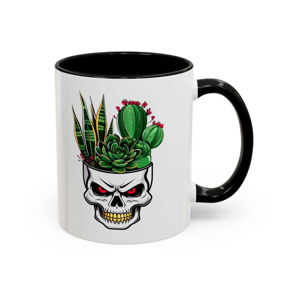 Skull Planter Succulent Cactus Mug | Accent Coffee Mug 11oz 15oz