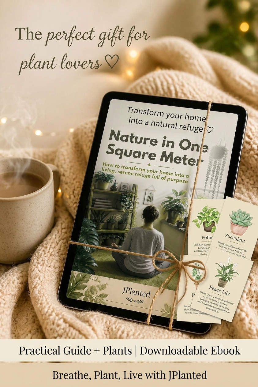 Nature in One Square Meter eBook | Indoor Plant Guide & Wellness Workbook | Calm Mindful Living Journal Printable | Houseplant Care PDF