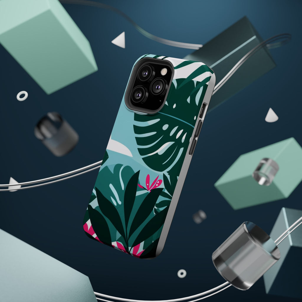 Tropical Monstera Leaves Phone Case | Magnetic Impact-Resistant Case