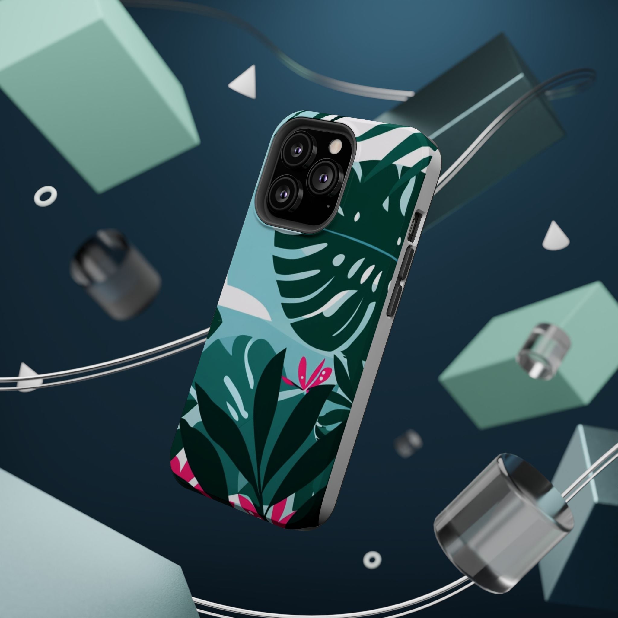 Tropical Monstera Leaves Phone Case | Magnetic Impact-Resistant Case