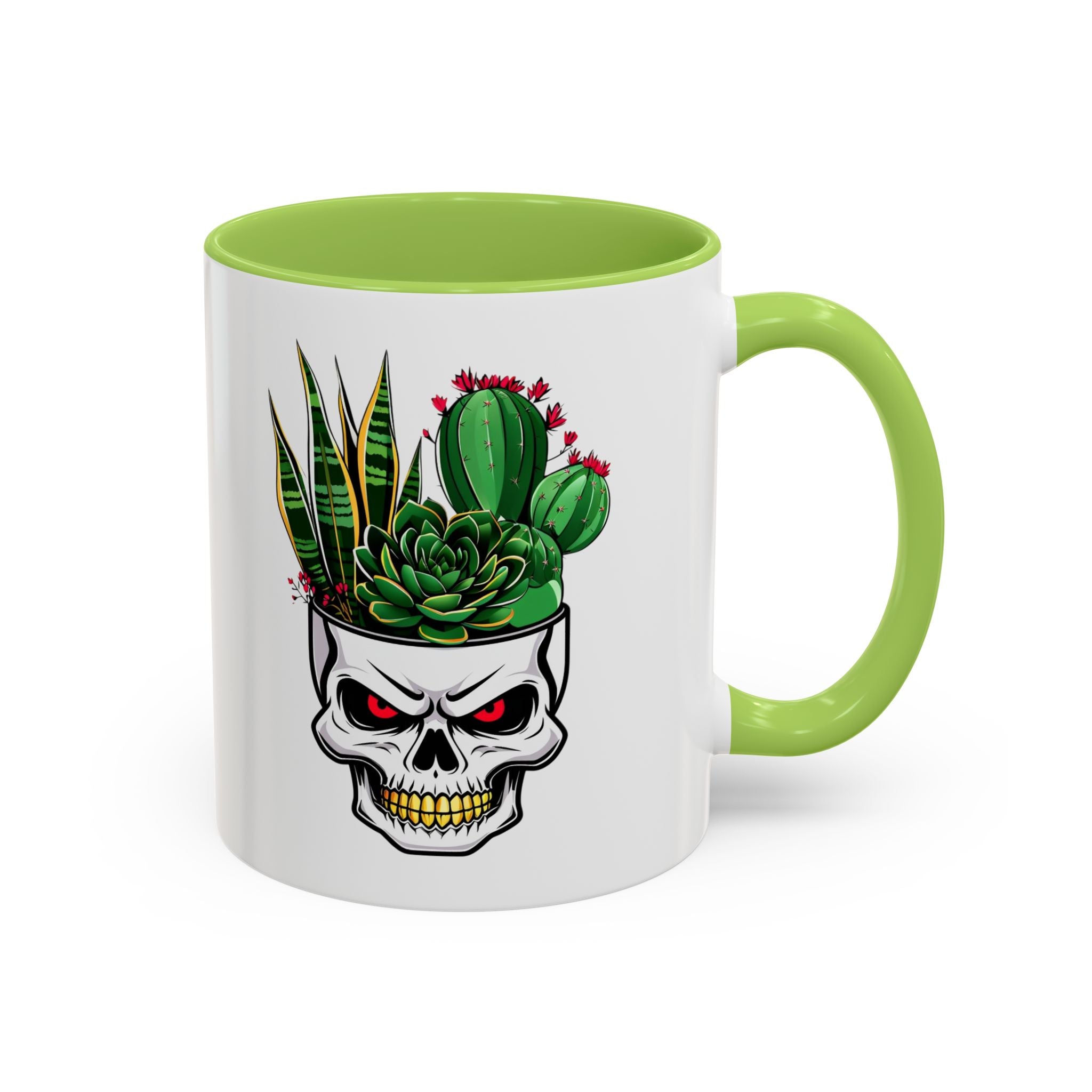 Skull Planter Succulent Cactus Mug | Accent Coffee Mug 11oz 15oz