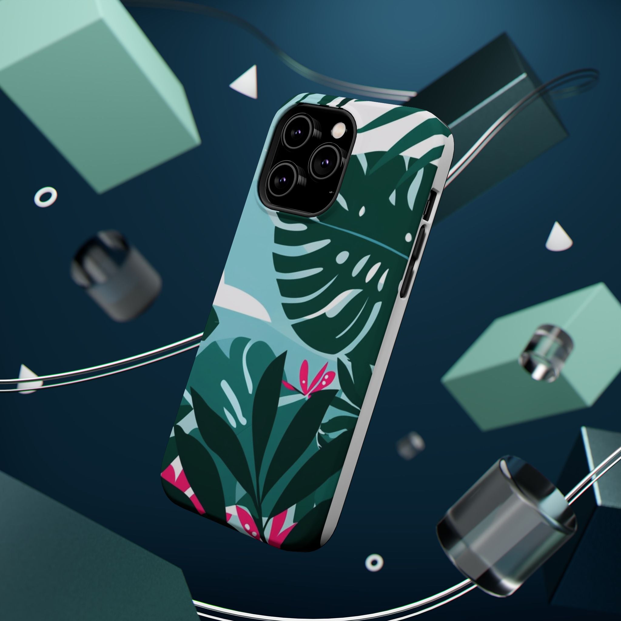 Tropical Monstera Leaves Phone Case | Magnetic Impact-Resistant Case