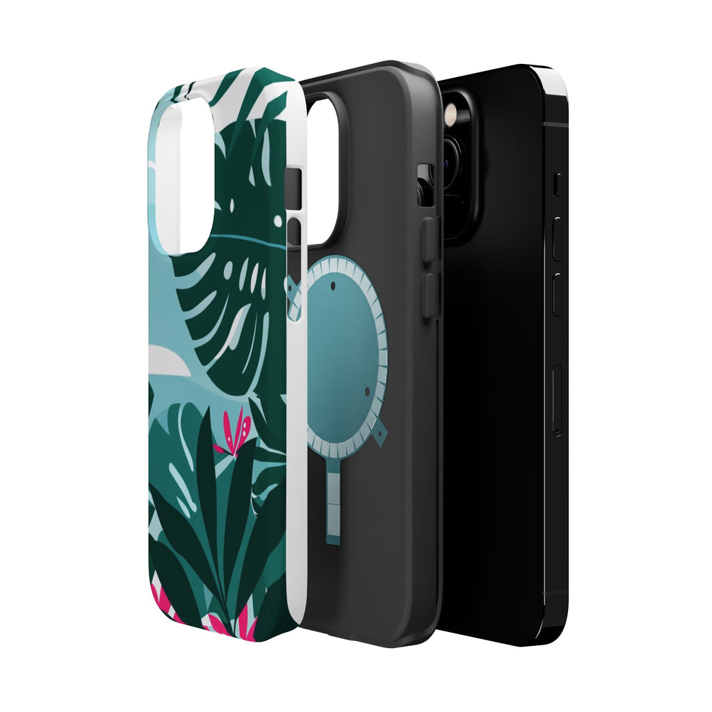 Tropical Monstera Leaves Phone Case | Magnetic Impact-Resistant Case