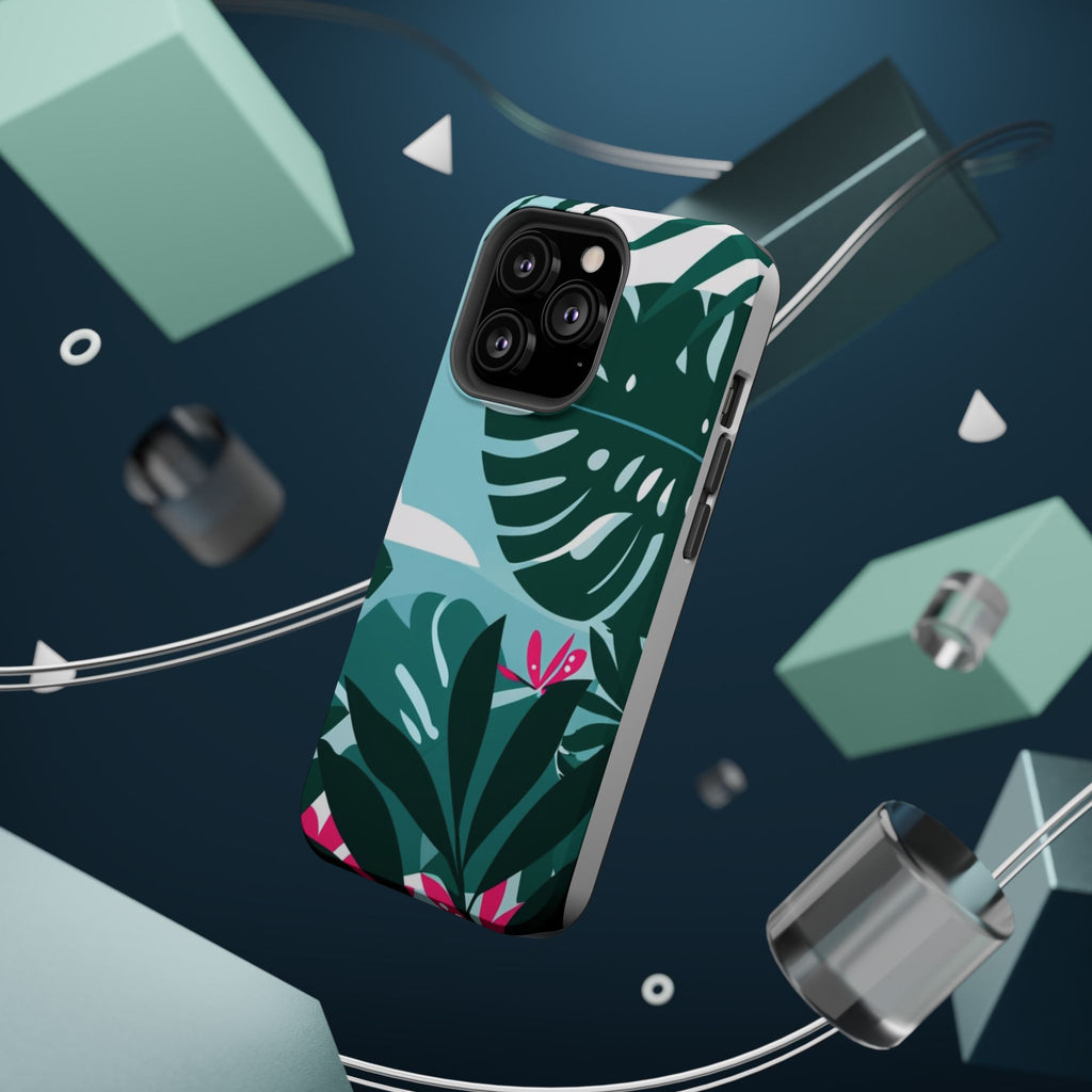 Tropical Monstera Leaves Phone Case | Magnetic Impact-Resistant Case
