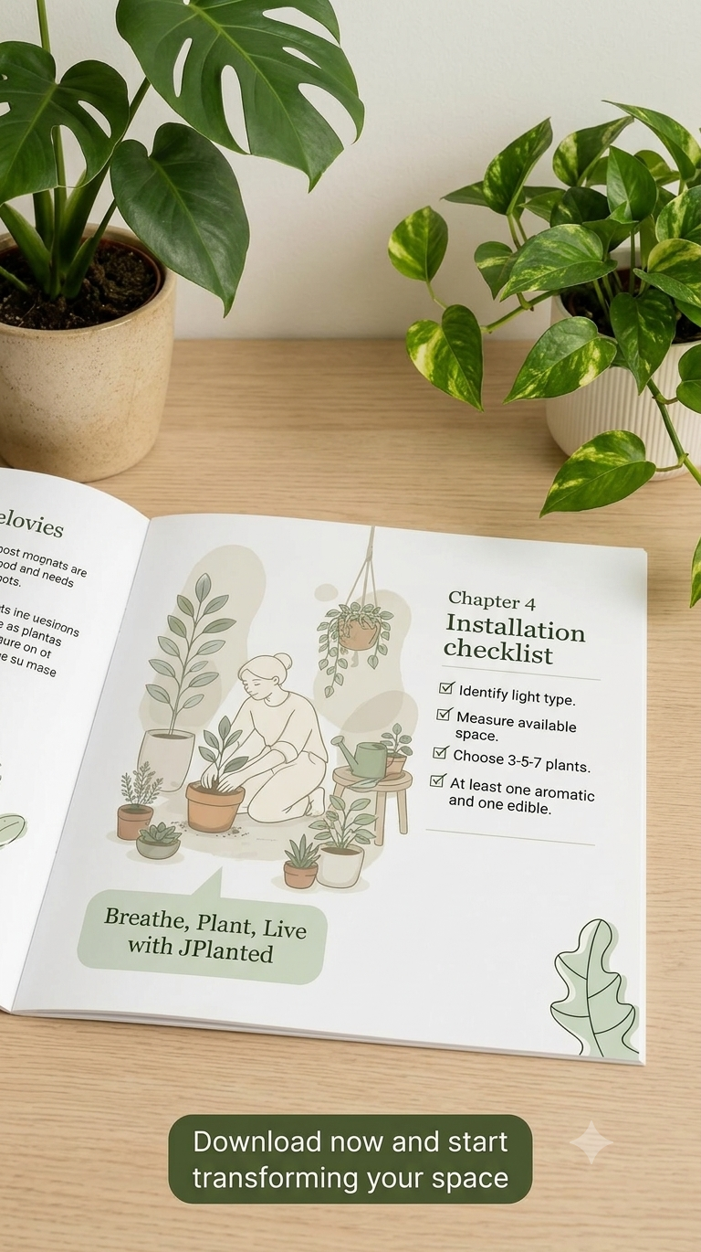 Nature in One Square Meter eBook | Indoor Plant Guide & Wellness Workbook | Calm Mindful Living Journal Printable | Houseplant Care PDF