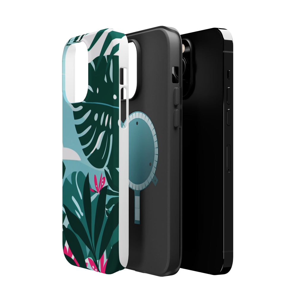 Tropical Monstera Leaves Phone Case | Magnetic Impact-Resistant Case