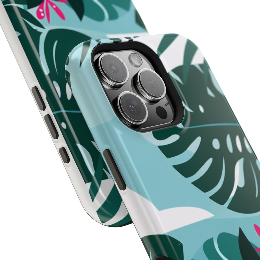 Tropical Monstera Leaves Phone Case | Magnetic Impact-Resistant Case
