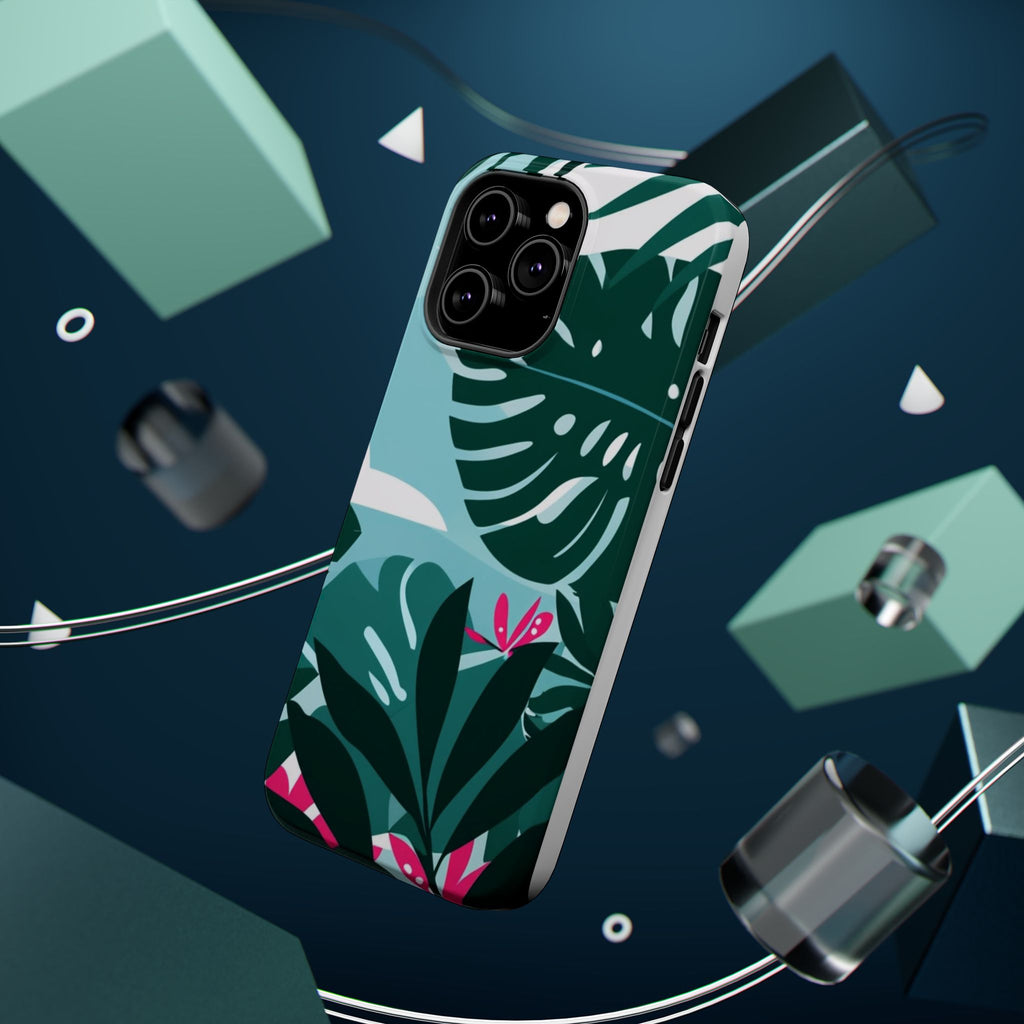 Tropical Monstera Leaves Phone Case | Magnetic Impact-Resistant Case