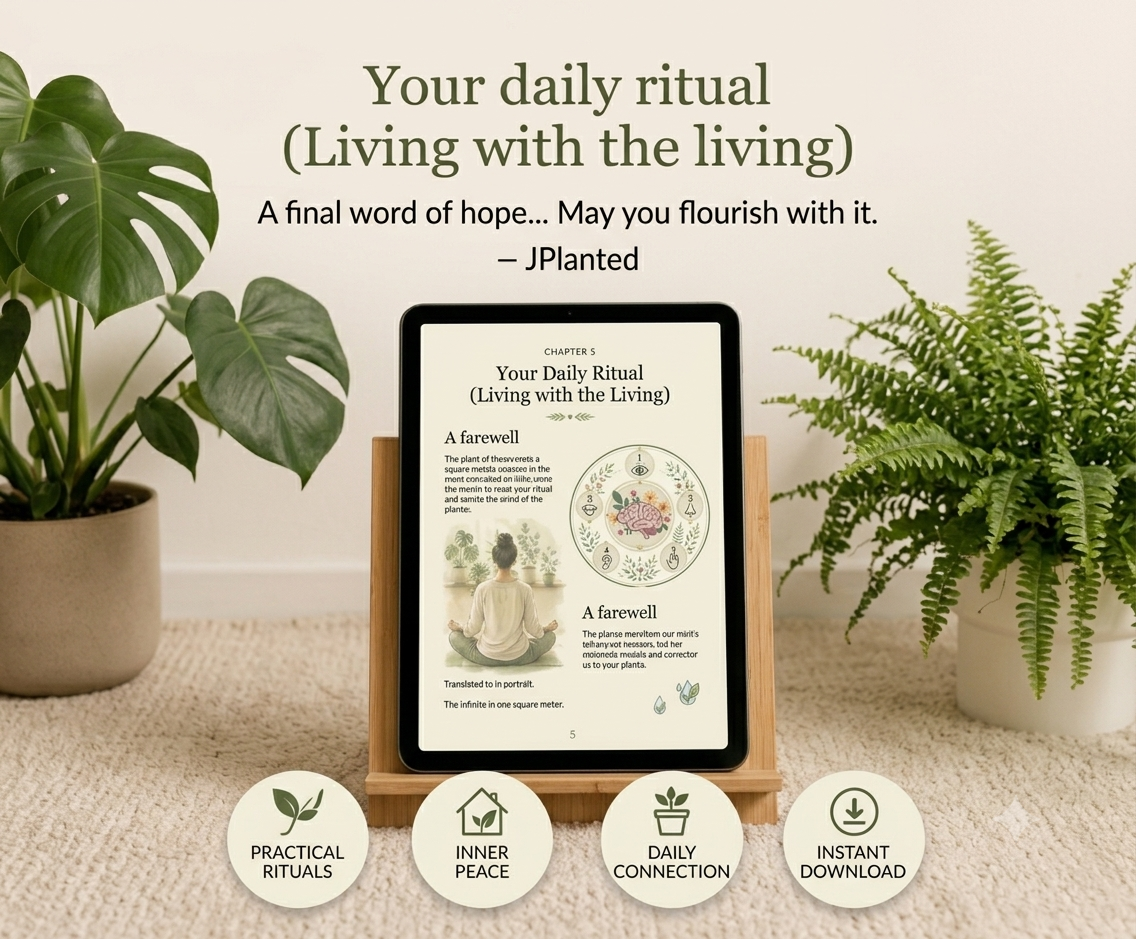Nature in One Square Meter eBook | Indoor Plant Guide & Wellness Workbook | Calm Mindful Living Journal Printable | Houseplant Care PDF