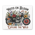 Moto en Bloom Explore the Wild Canvas