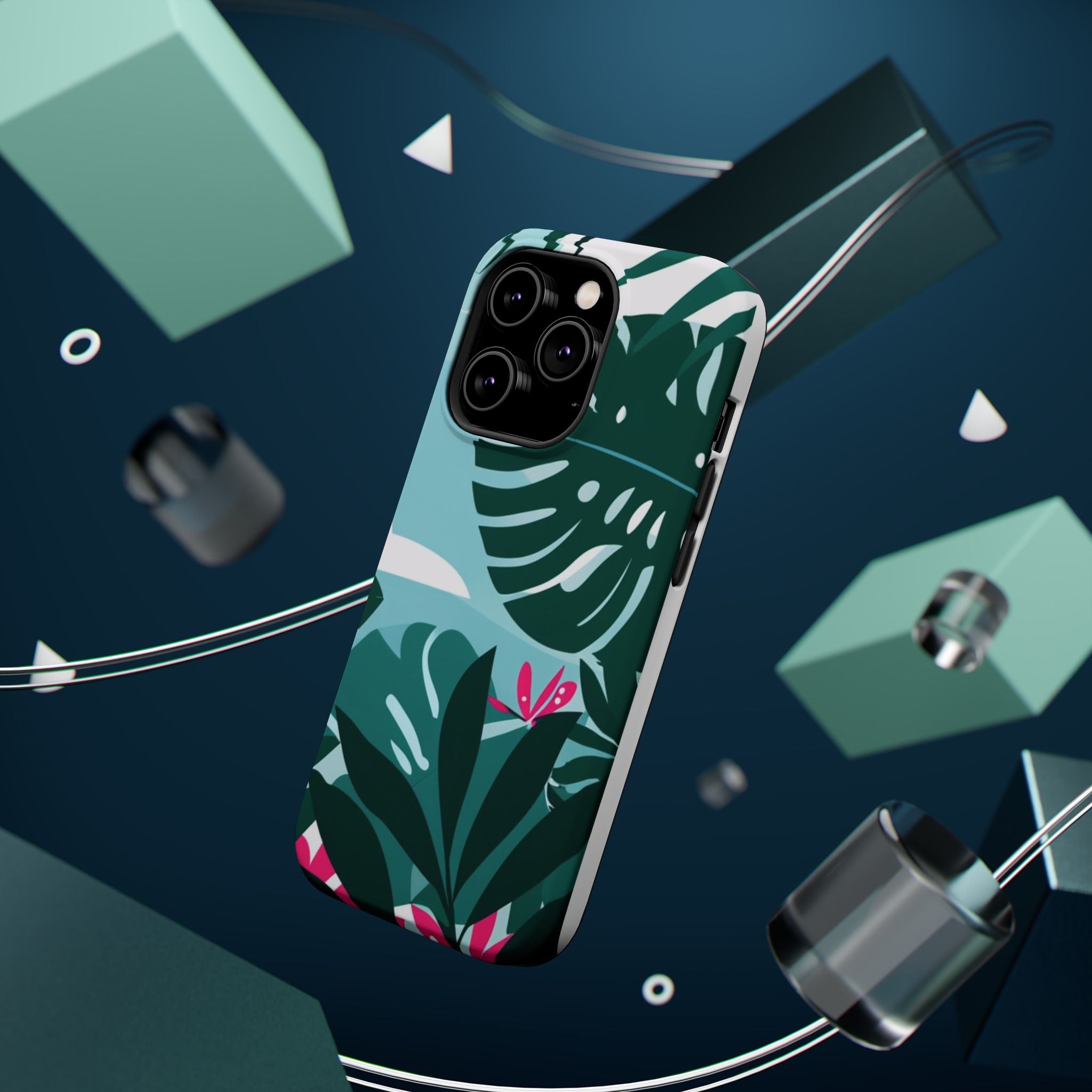Tropical Monstera Leaves Phone Case | Magnetic Impact-Resistant Case