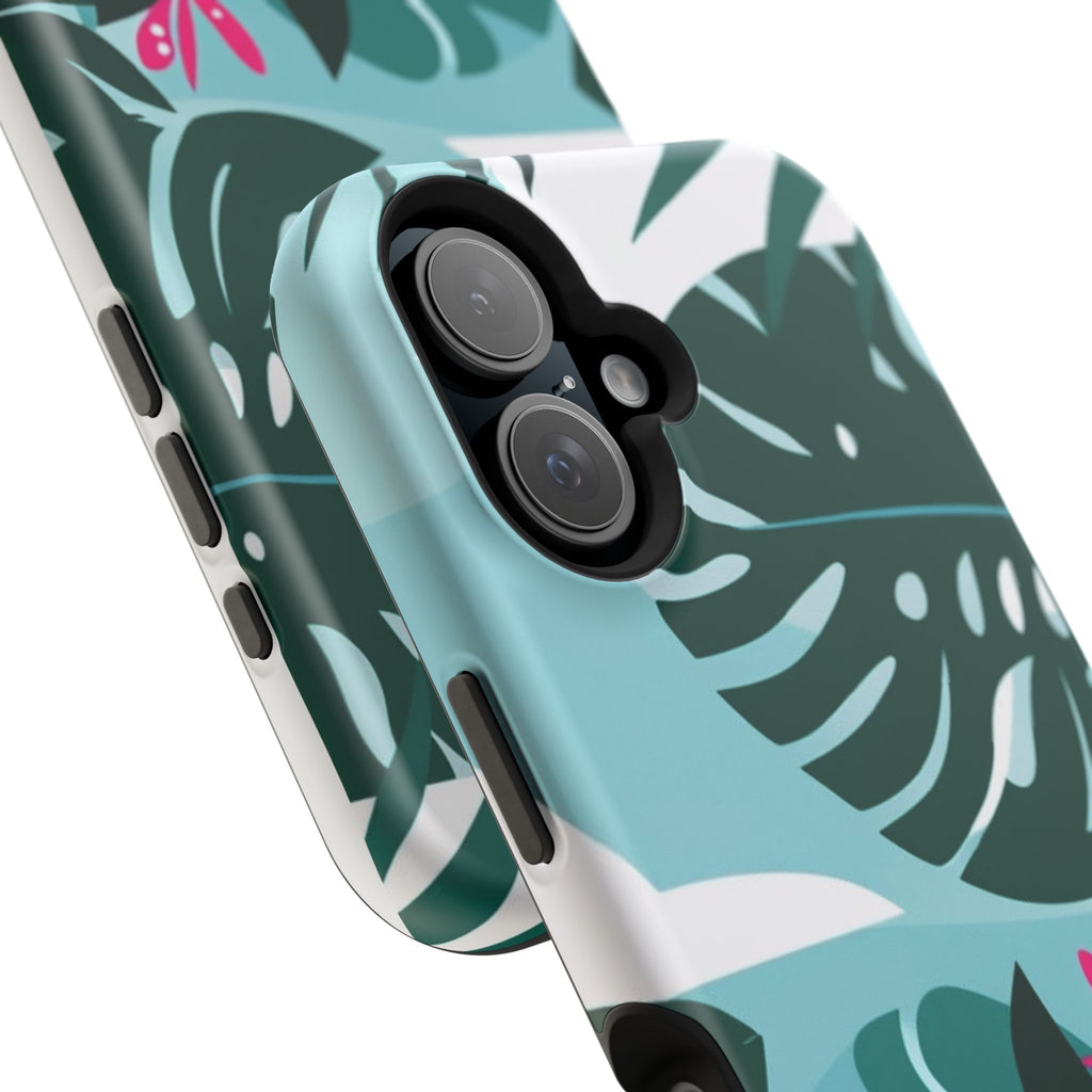 Tropical Monstera Leaves Phone Case | Magnetic Impact-Resistant Case