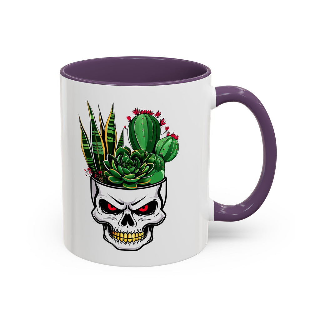 Skull Planter Succulent Cactus Mug | Accent Coffee Mug 11oz 15oz